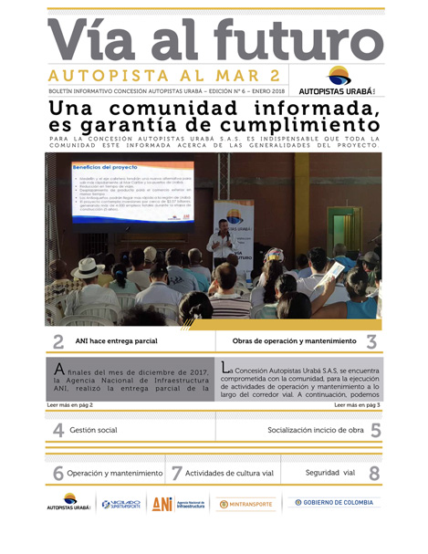 Portada boletín Vía al futuro 6
